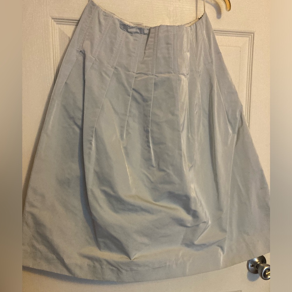 Ice blue jil sander flare skirt